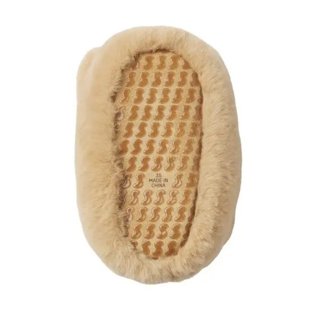 Skims Teddy Bear Slippers Light Brown FW-SLP-7964W Faux Fur Plush Slides Size 37 - Picture 3 of 4